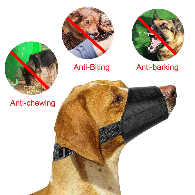 [Australia] - ewinever Dog Muzzles Suit, Adjustable Breathable Safety Small Medium Large Extra Dog Muzzles for Anti-Biting Anti-Barking Anti-Chewing Safety Protection 5PCS 