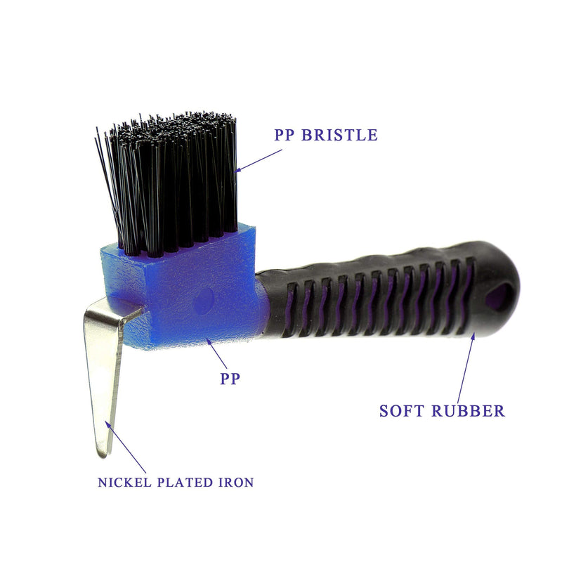 BOTH WINNERS 4Pcs Horse Hoof Pick Brushes, with Soft Touch Rubber Handle - PawsPlanet Australia