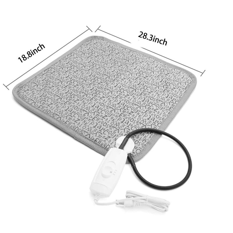 Nyicey Pet Heating Pad, Dog Cat Electric Heated Blanket Mat, Temperature Warming Cushion Bed with Anti Bite Tube 28.3*18.8inch - PawsPlanet Australia