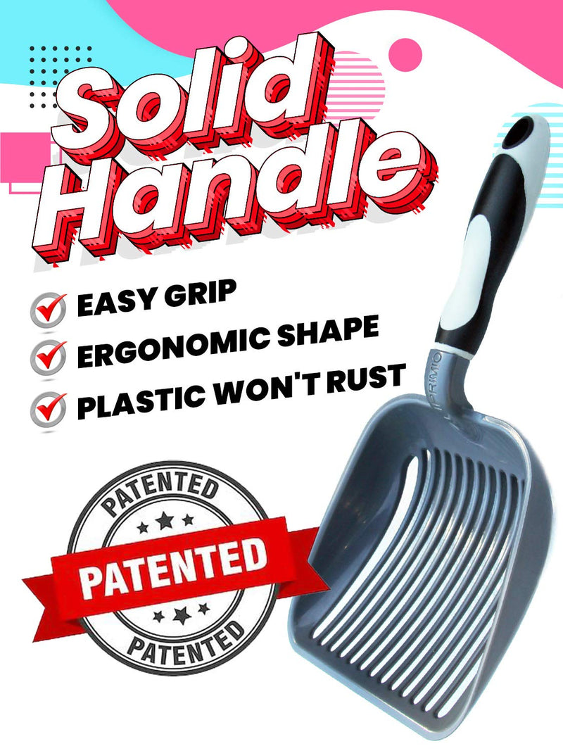 [Australia] - Sifter w/ Deep Shovel Litter Scoop - Designed by Cat Owners - Durable ABS Plastic Litter Scoop, Scooper." Solid Strong Handle. By iPrimio. Patented. 