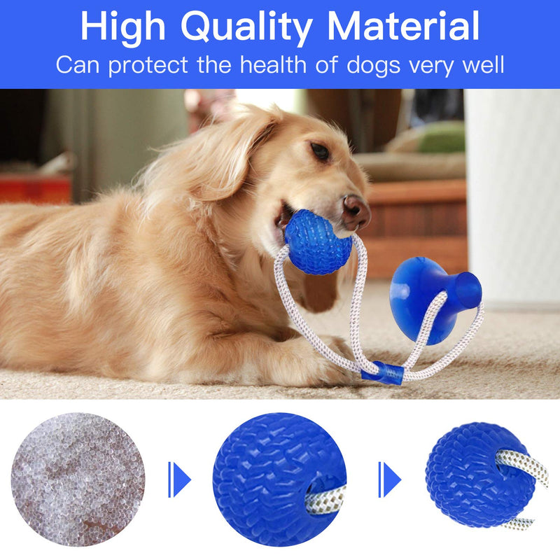 DGGHOMY Suction Cup Dog Toy, Pet Molar Bite Toy, Dog Tug Toy Chew Dog Rope Toy, Help Clean Teeth Multifunctional Interactive Rope Dog Toy - PawsPlanet Australia