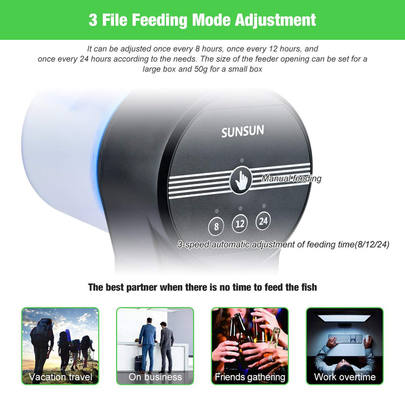 Podazz USB Charger 3 Way Automatic Fish Feeder Timer Turtle Food Fish Tank Biorb Accessories Aquarium Auto Feeder Fish for Marine Aquariums Pond - PawsPlanet Australia