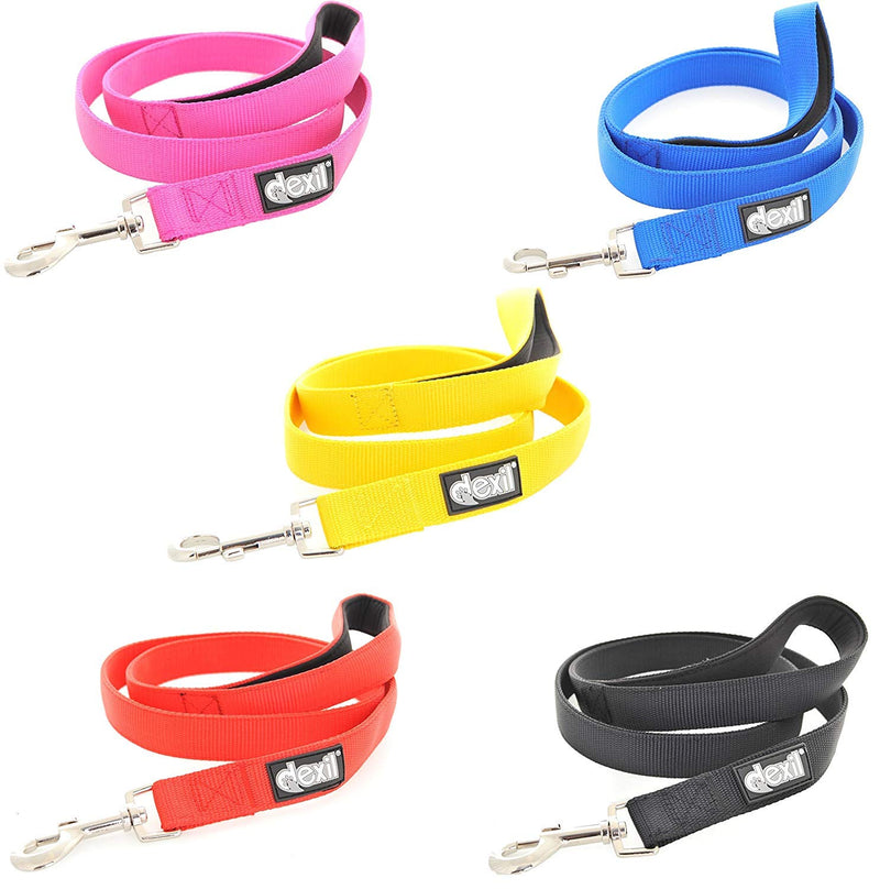 Dexil Elite Range Luxury Neoprene Padded Extra Strong Adjustable Small-Medium Pet Dog Collar (Flash Red, Small-Medium 25-43cm x 25mm) Medium 25-43cm x 2.5cm Flash Red - PawsPlanet Australia