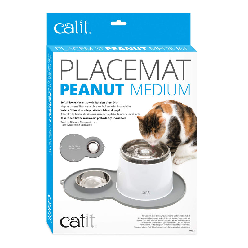 Catit Peanut Placemat, Medium, Grey - PawsPlanet Australia