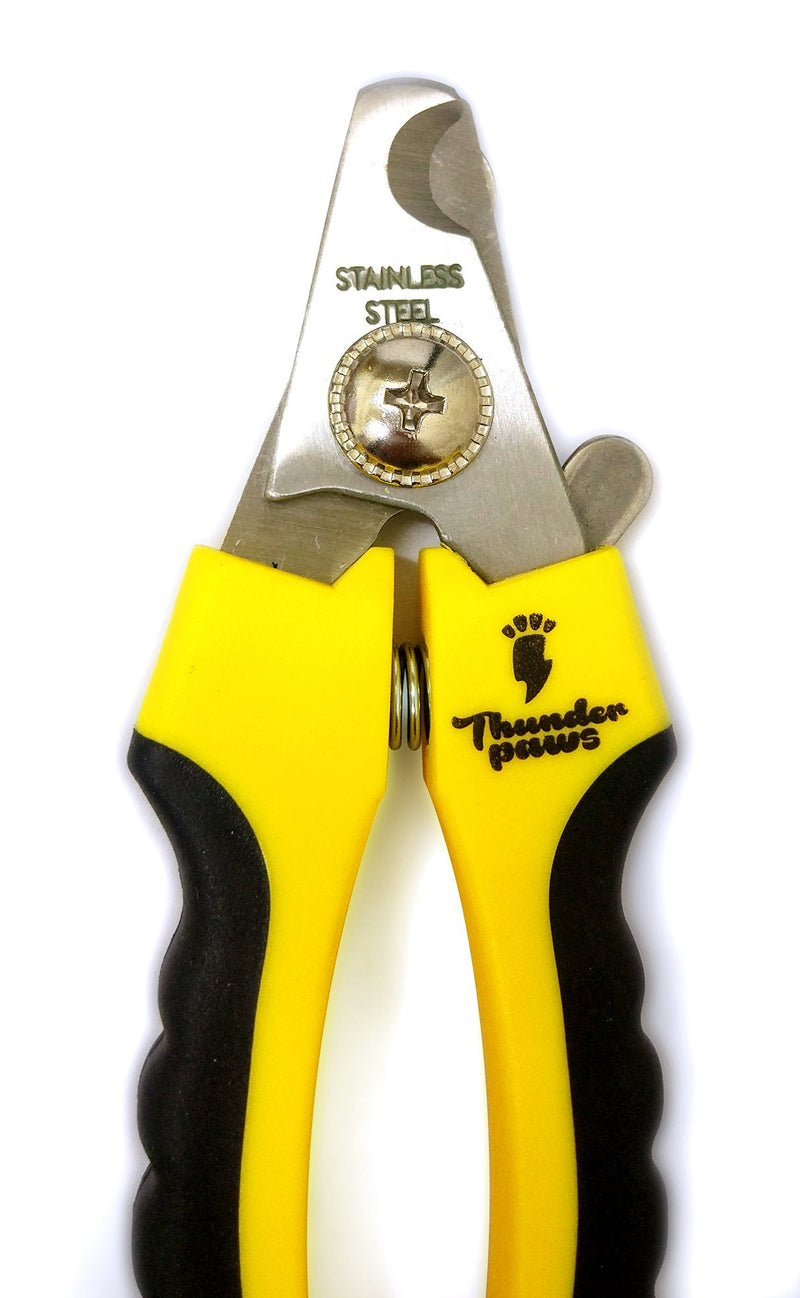 Thunderpaws Professional Dog Claw Clippers with Guard, Safety Lock and Nail File (Medium to Large, Yellow) Small to Medium - PawsPlanet Australia