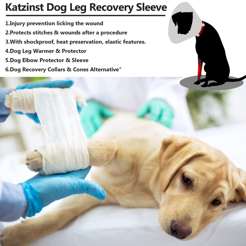 Recovery Sleeve Dog, Elbow Pads for Dogs, Elbow Bandage Protector, Dog Surgery Recovery Sleeves Front Right Left Leg for Hot Spots, Wounds, Bandages, Anti Licking for Dogs, Black XS - PawsPlanet Australia