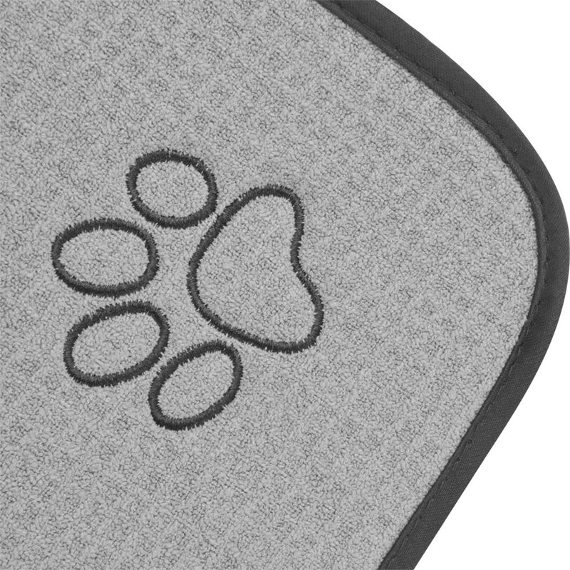 [Australia] - SINLAND Microfiber Pet Bowl Mat Dish Drying Mat with Anti-Skid Backing 21 Inch x 32 Inch Grey Rectangle 