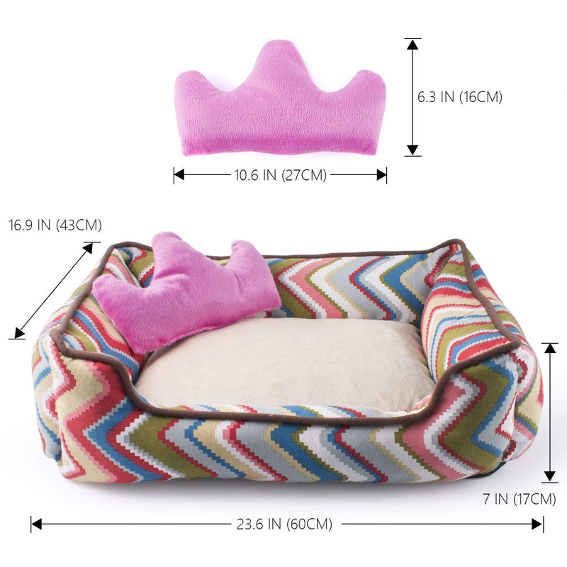 [Australia] - Petper Pet Bed, Self Warming Bed for Cat and Small Medium Dogs Puppy Stripe 