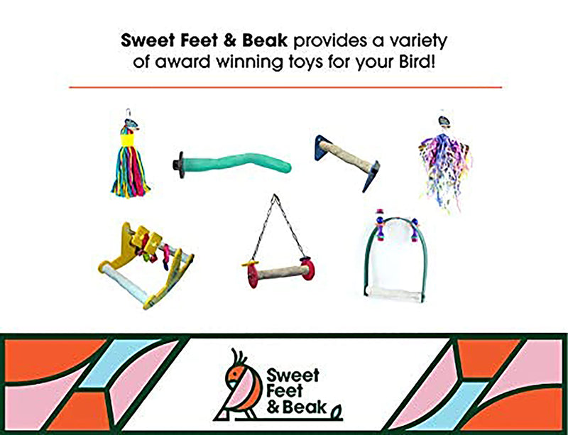 Sweet Feet and Beak Safety Pumice Perch for Birds Features Real Pumice to Trim Nails and Beak and Promote Healthy Feet - Safe and Non-Toxic, for Bird Cages X-Small 6" Green - PawsPlanet Australia