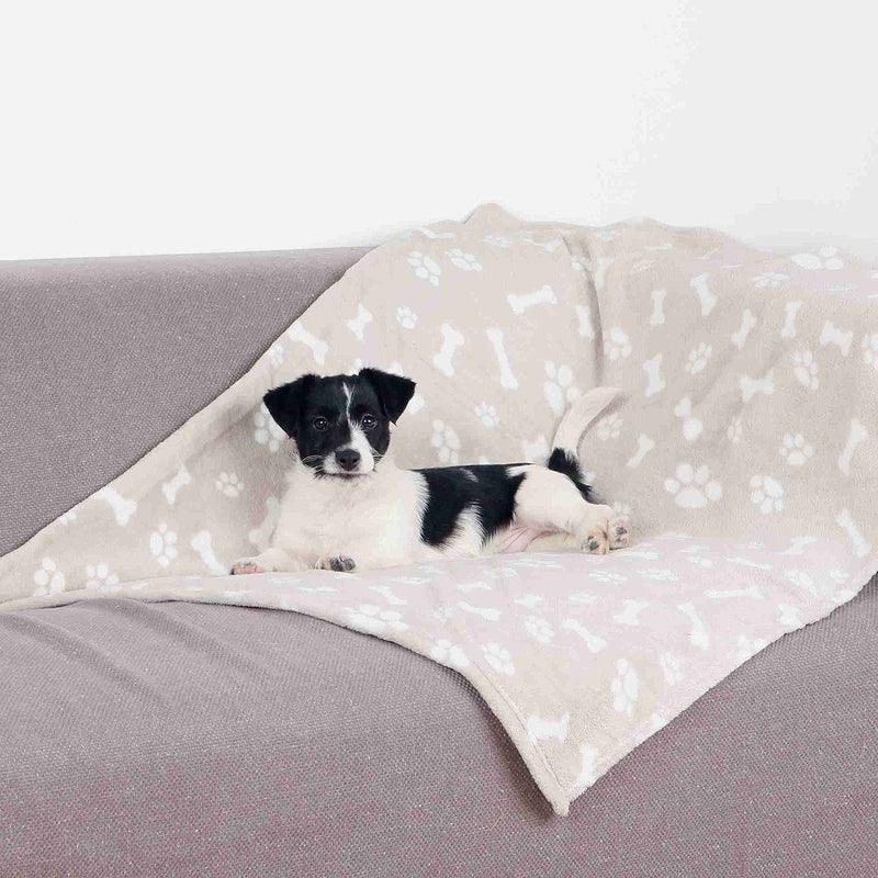 Trixie Beany Fleece Blanket, 100 ﾗ 70 cm, Beige - PawsPlanet Australia