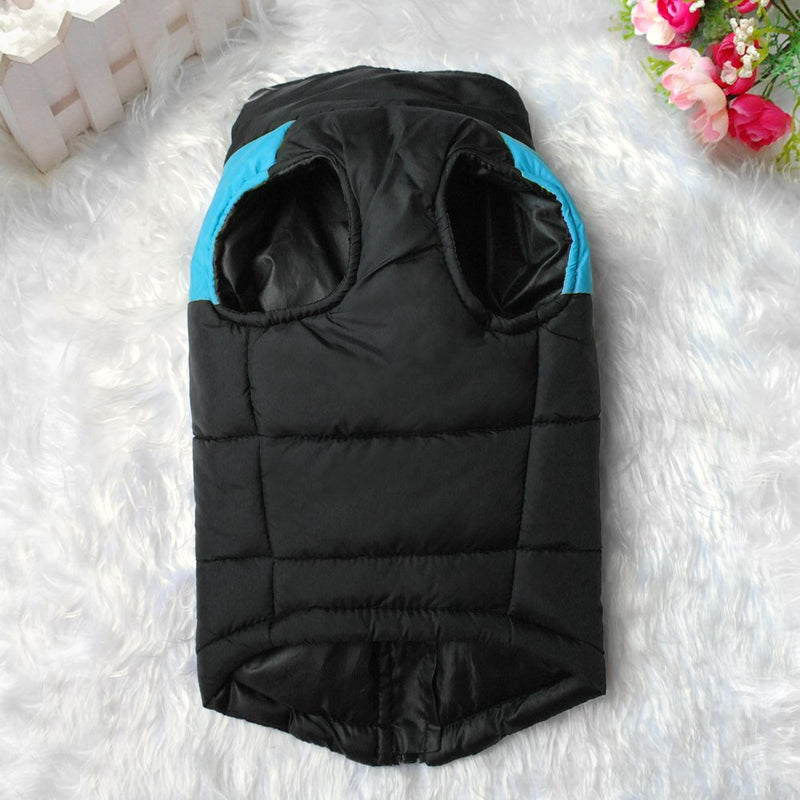 [Australia] - Didog Cold Weather Dog Warm Vest Jacket Coats,Pet Winter Clothes for Small Medium Large Dogs,8, Blue,S Size Chest 12.5";Back length 10" 