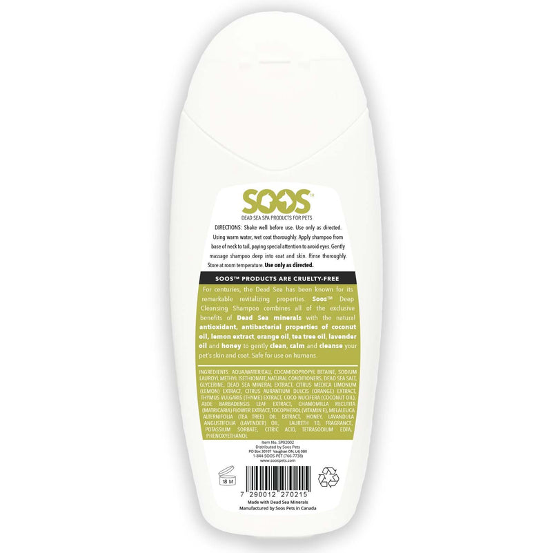 [Australia] - Soos Pets Natural Dead Sea Classic Deep Cleansing Shampoo, 250 mL/8.45 oz. 