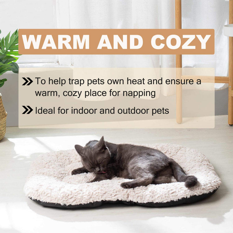 YFPets Self Heating Cat Pad Self Heated Warming Mat Thermal 24x18 Inches Dog Pet Puppy Bed for Outdoor Indoor  Machine Washable Ultra Soft Cozy Non-Slip Bottom white - PawsPlanet Australia