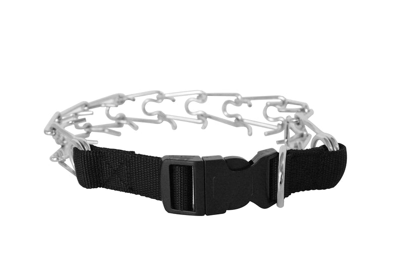 [Australia] - Deluxe Adjustable Prong Training Collar with Quick Release, No-Choke Pinch Collar is Safe and Effective, Chrome-Plated for Maximum Strength, Will Not Rust or Break (Sizes: Small, Medium, Large) Nylon 