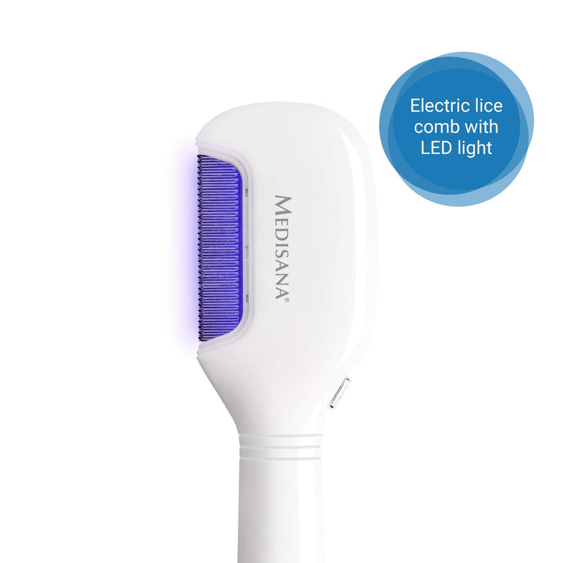 medisana LC 870 electric lice comb with LED lighting, comb against head lice and nits, nit comb, suitable for dogs and cats with LED light - PawsPlanet Australia