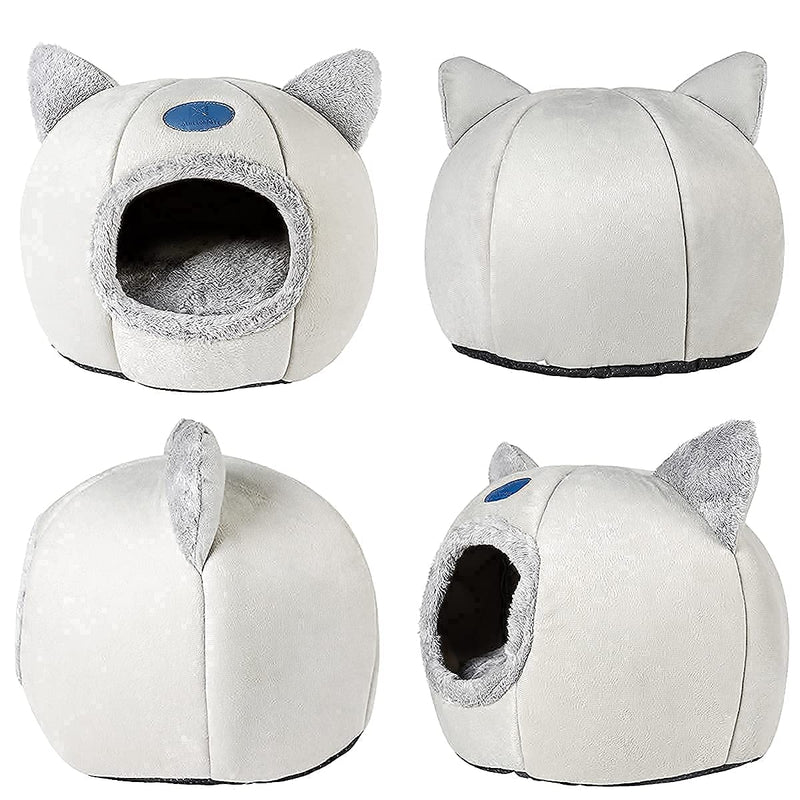 SolutionPets Cat & Dog Cave Bed, Semi-Enclosed Cat Cave Bed, Machine Washable Easy Cleaning, Deep Sleep & Stress Relief - PawsPlanet Australia
