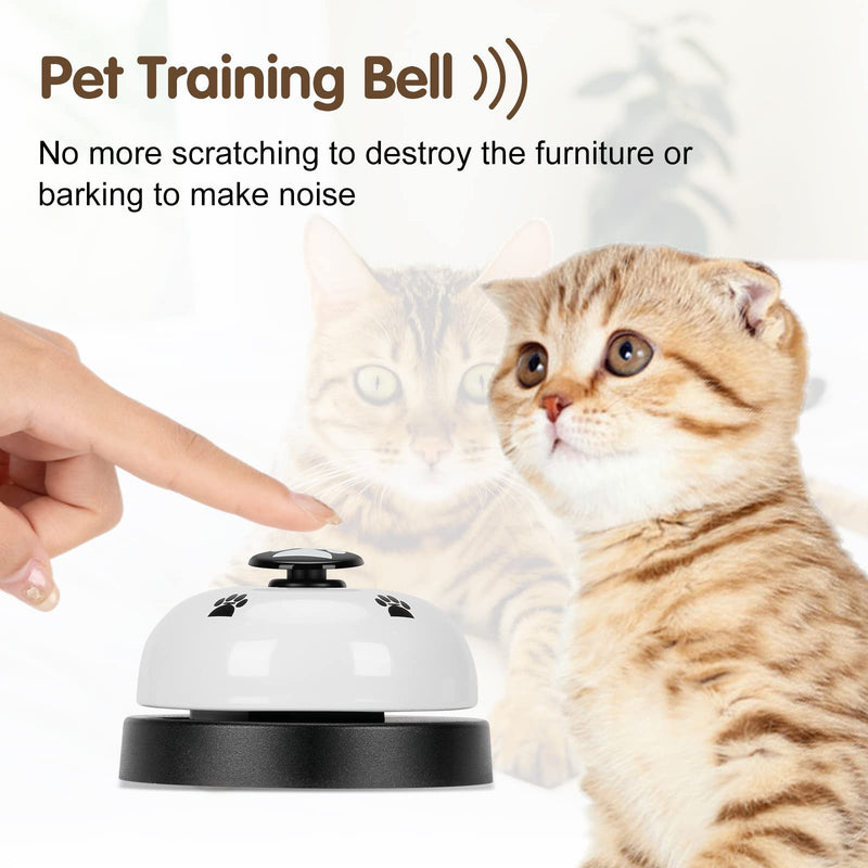 JEXCULL Pet Training Bells, 2 Pack Dogs Bell for Door Potty Training and to Ring to Go Outside Communication Device Dog AgilityTraining Equipment Interactive Toys (White) - PawsPlanet Australia
