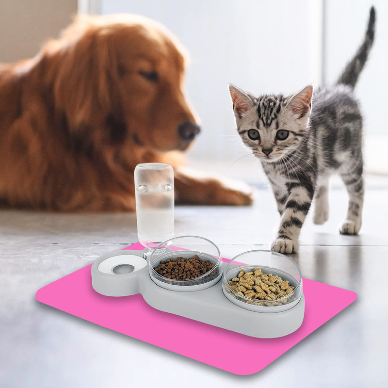 Cat Bowls Gravity Cat Puppy Water and Food Bowl Set Automatic Cat Feeder with Waterproof Mat for Small Medium Dog - PawsPlanet Australia