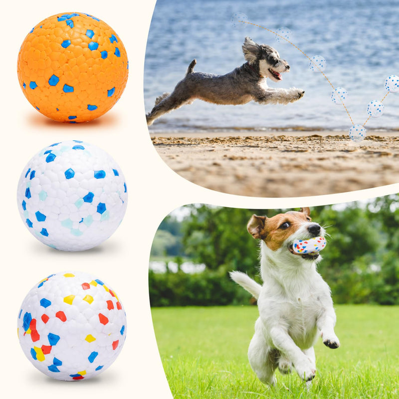 Nobleza Dog Ball Indestructible, Pack of 3 Dog Toy Balls, Durable Dog Toy Tennis Balls for Aggressive Chewers, Dog Ball for Large, Medium, Small Dogs and Puppies, Diameter 6.3 cm - PawsPlanet Australia