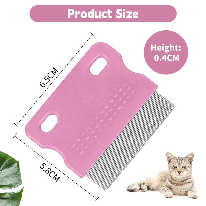 Pack of 2 Cat Dog Flea Comb, Pet Comb Stainless Steel Lice Comb, Pet Grooming Tool, Tear Stain Remover Combs, Hair Removal, Massage, for Removing Dandruff and Hair Stains - PawsPlanet Australia