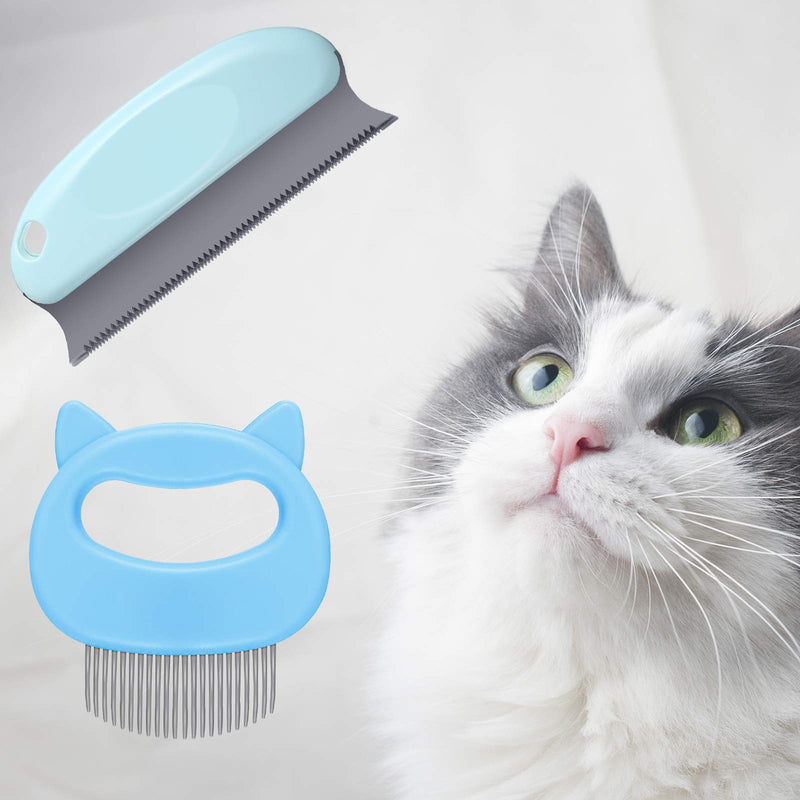 2 Pieces Cat Massage Comb Cat Shell Comb Pet Hair Cleaning Remover Brush Cat Grooming Comb Hair Removal Brush for Cleaning Cars Furniture Carpet Sofa Clothes - PawsPlanet Australia