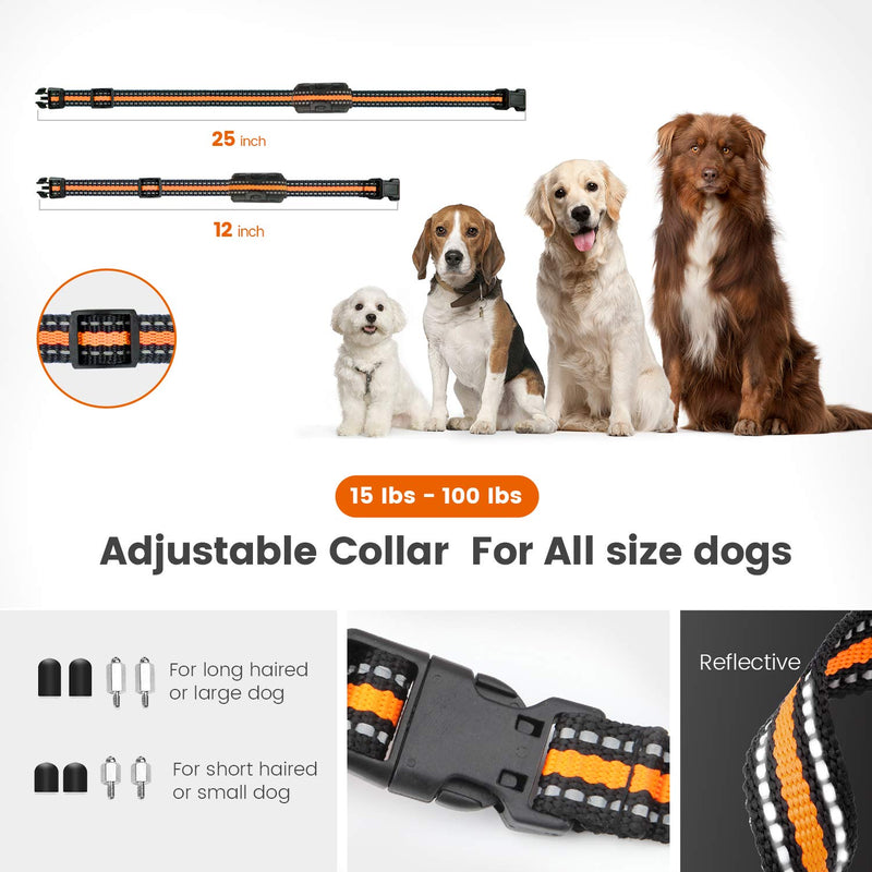 [Australia] - IOKHEIRA Dog Training Collar with Remote for Large Dogs Waterproof Dog Shock Collar Rechargeable with Shock Beep Vibration Modes and up to 1800Ft Range for Small Medium Large Dogs 