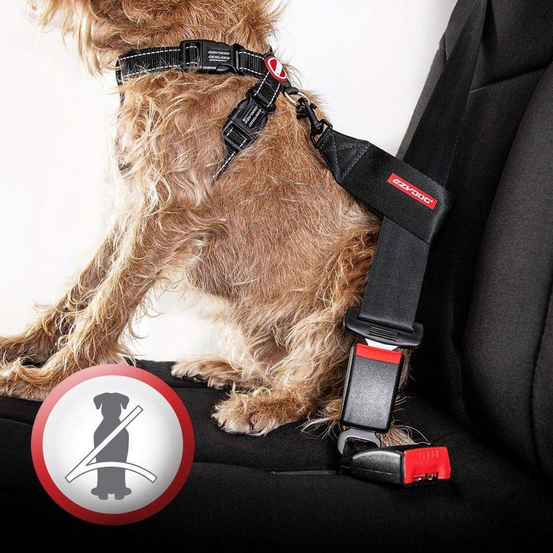 EzyDog Chest Plate Harness - Dog Vest Harness, Black, Extra Small - PawsPlanet Australia