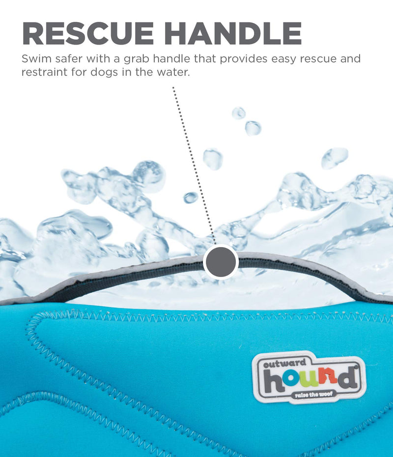 Outward Hound Dog Life Jacket Dawson (Warmth) X-Small (Pack of 1) Blue - PawsPlanet Australia