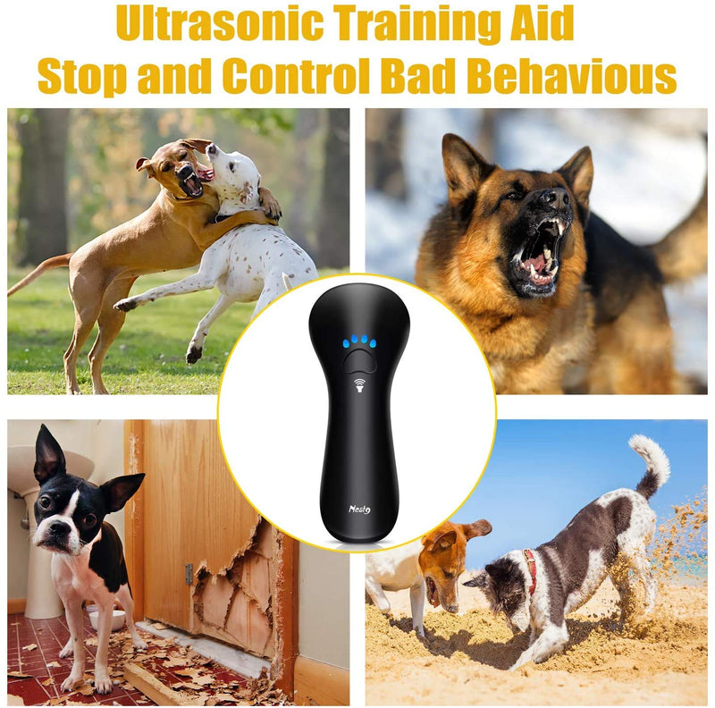 Nest 9 Anti Barking Device, Rechargeable Ultrasonic Dog Barking Deterrent, Dog Trainer Effective Control Range of 16.4 Ft (Black) (Black) - PawsPlanet Australia