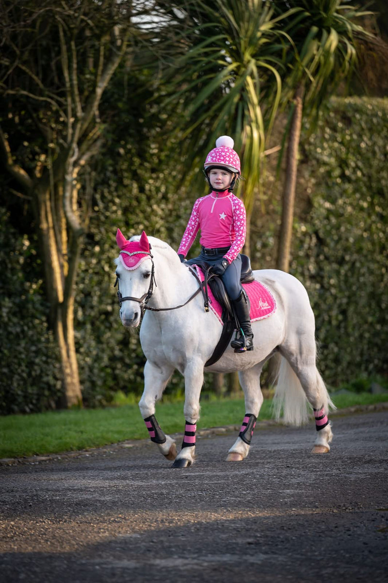 LeMieux Mini Vogue Fleece Pony Headcollar & Rope - Watermelon - PawsPlanet Australia