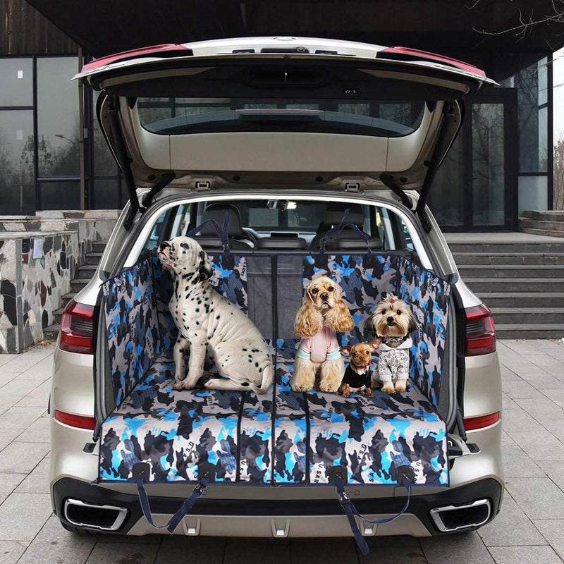 Hesheng Dog Car Seat Cover, with Rear Car Seat Cover for Dogs with Mesh Window and Side Flaps Dog Hammock,Dog Travel Hammock for all Cars (Camouflage) Camouflage - PawsPlanet Australia