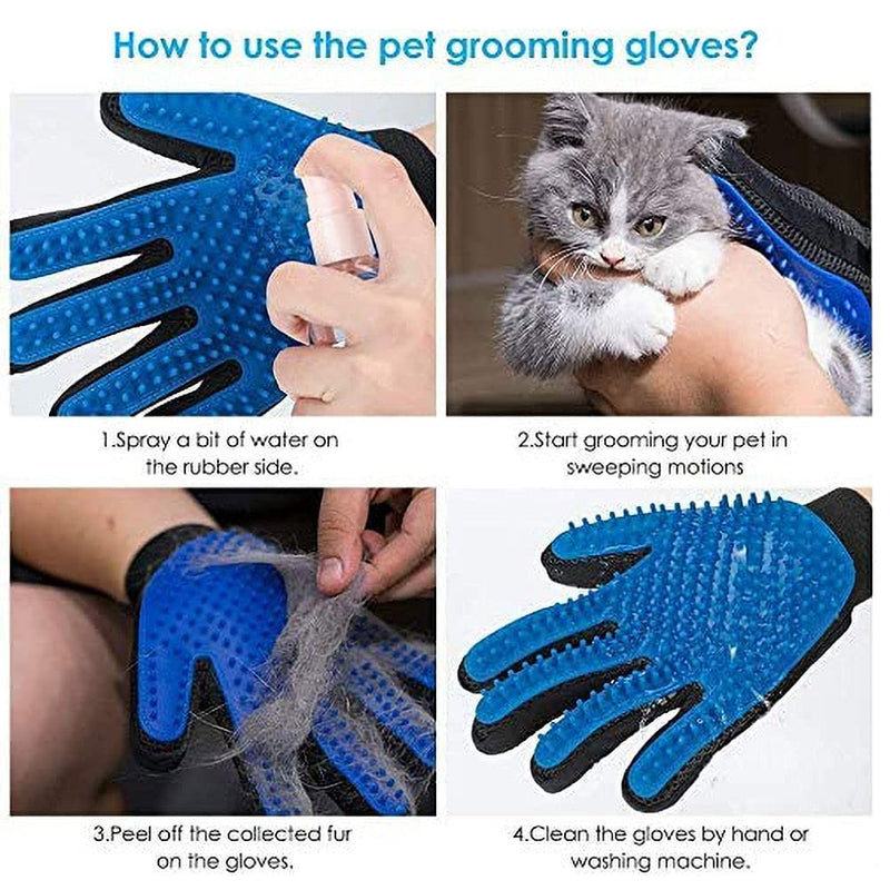 WEIZEU Pet Hair Remover Roller,Animal Hair Removal Brush Pet Fur Remover with 1 Pair of Gloves 1 Set - PawsPlanet Australia