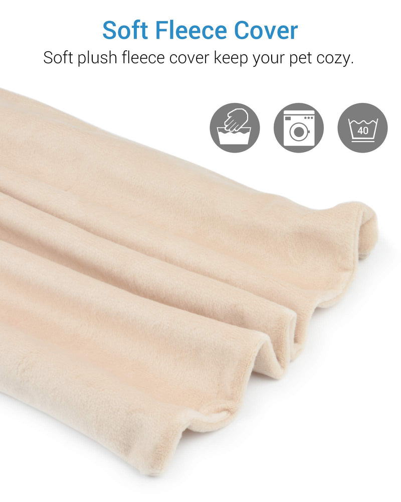 NICREW Pet Heating Pad for Dogs and Cats, Heated Pet Mat with Steel-Wrapped Cord and Soft Fleece Cover M: 17.7 x 15.7 in - PawsPlanet Australia