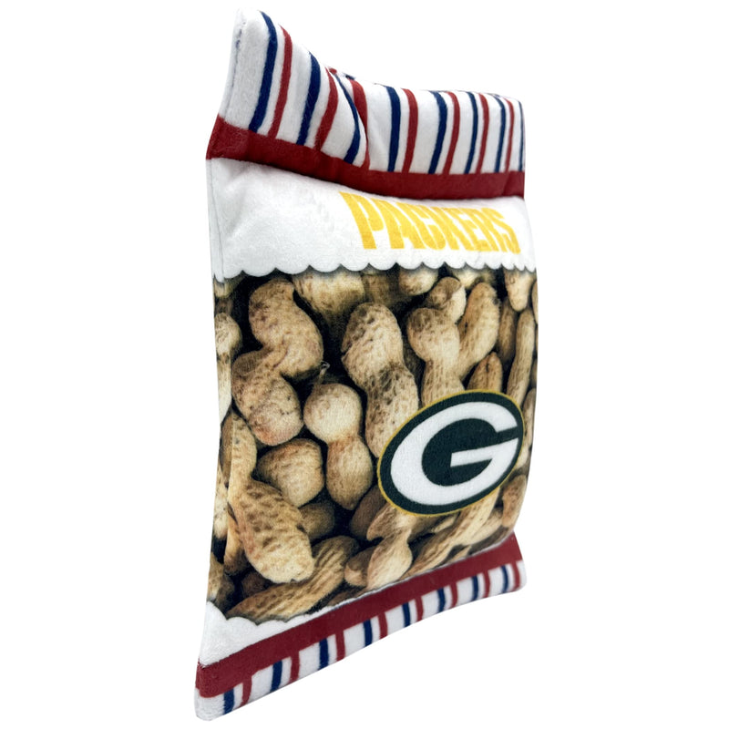 NFL Green Bay Packers Crinkle FINE Plush Dog & CAT Squeak Toy - Cutest Stadium Peanuts Snack Plush Toy for Dogs & Cats with Inner Squeaker & Beautiful Baseball Team Name/Logo - PawsPlanet Australia
