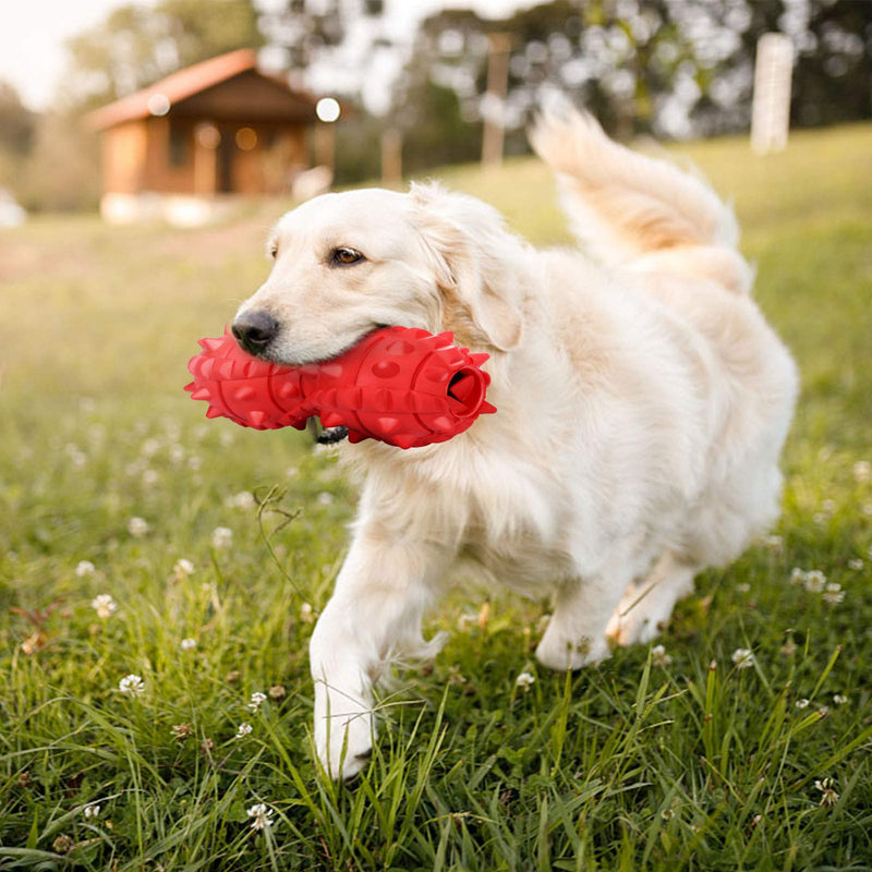 G.C Indestructible Dog Toys for Large Dogs Durable Tough Dog Chew Toys Treat Dispenser Dumbbell Dog Teething Toys for Aggressive Chewers - PawsPlanet Australia