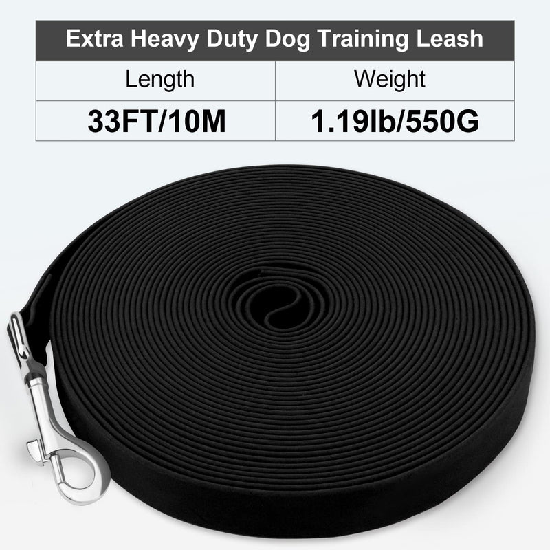Joytale 5M 10M 15M 20M Dog Training Lead,Waterproof Long Line Lead for Medium, Large and Extra Large Dogs, Strong Long Dog Lead ?Black 10M) 10 m (Pack of 1) Black - PawsPlanet Australia