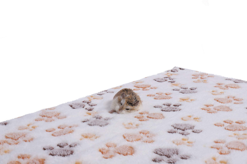 Spring Fever Hamster Guinea Pig Rabbit Dog Cat Chinchilla Hedgehog Small Animal Soft Warm Pet Fleece Blanket Cover Mat Hideout Cage Accessorie M (24*32") Beige - PawsPlanet Australia