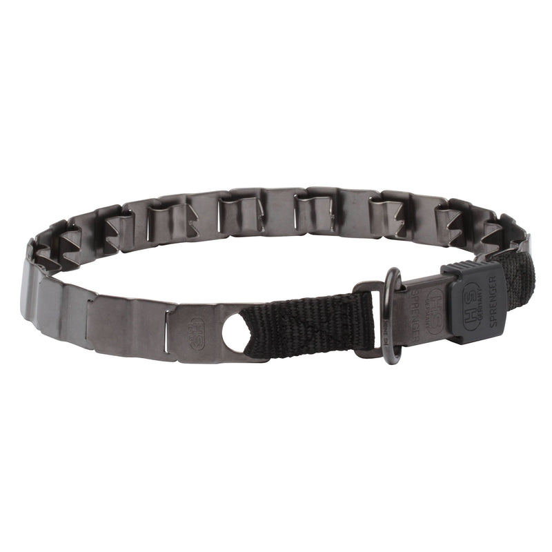 Herm Sprenger Black Stainless Steel Matt Neck Tech Sport Dog Collar - 23 3/5 inches - PawsPlanet Australia