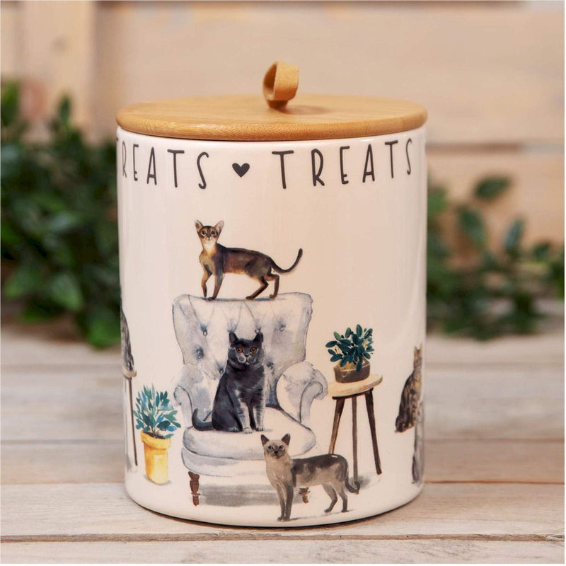 Best of Breed Ceramic Cat Treat Storage Jar - PawsPlanet Australia