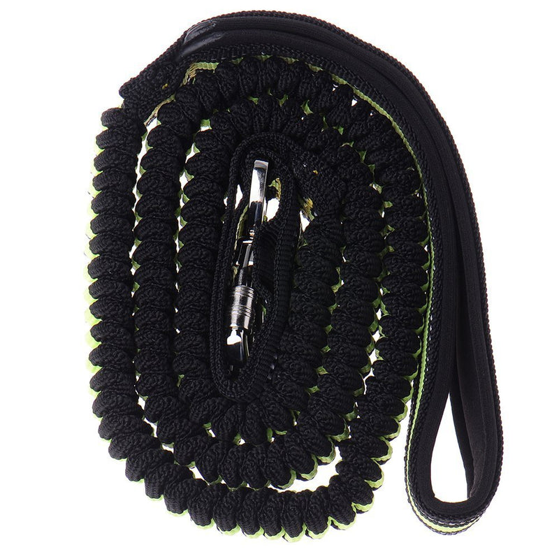 [Australia] - Anti-Shock Reflective Training Bungee Leash Elastic Dog Pet Lead Leash with Soft Padded Loop Handle Fluorescent green 