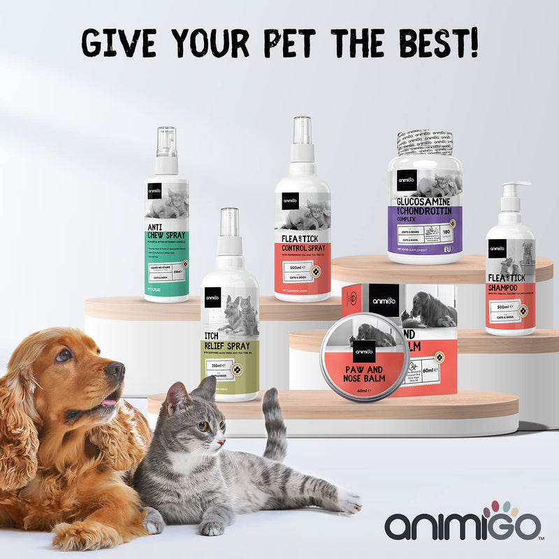 Animigo Natural Paw And Nose Balm For Dogs & Cats - 60ml - Nose & Paw Protection For Dogs & Cats All Year Round - Moisturising Cream For Cracked & Itchy Dog Pads - Lick Safe & Non Toxic - Made In UK - PawsPlanet Australia