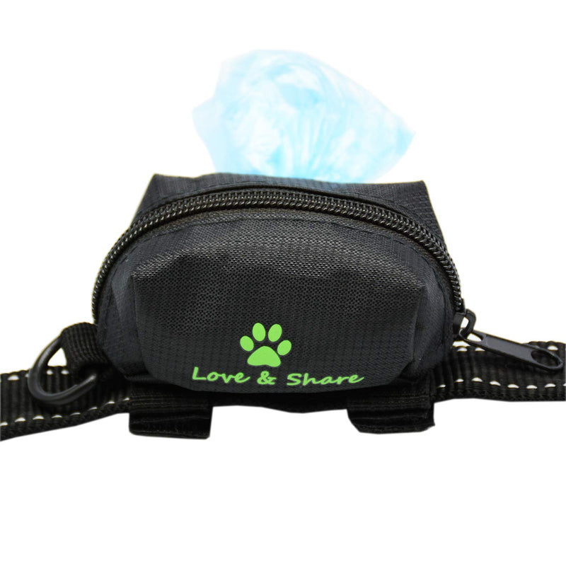 [Australia] - Dog Poop Bag Holder, Dog Poop Waste Bag Holder Dispenser for Leash, Dog Accessories - Black 