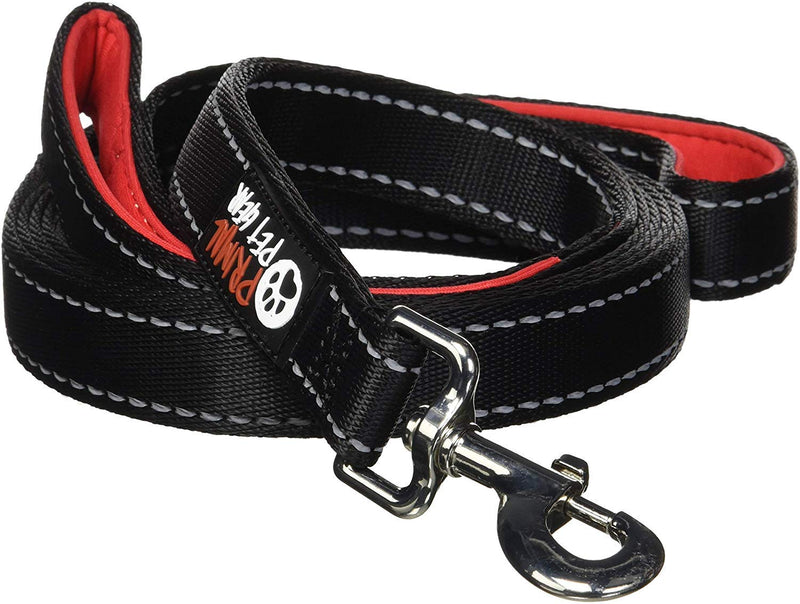 [Australia] - Primal Pet Gear Dog Leash 8ft Long - Traffic Padded Two Handle - Heavy Duty - Double Handles Lead for Control Safety Training - Leashes for Large Dogs or Medium Dogs - Dual Handles Leads Black 