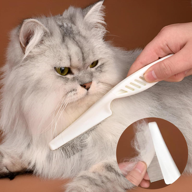 Flea comb for dogs and cats, professional dog combs, pet comb for removing fleas, lice comb, dust comb with rounded metal tines for gentle care, gentle and safe thanks to rounded tines - PawsPlanet Australia