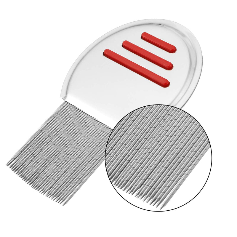 upain Pack of 5 Lice Combs Plastic Double-Sided Nit Comb Metal Teeth Flea Comb Lice Combs Extra Fine for Cats People Dogs for Removing Dandruff Hair Stain Nit - PawsPlanet Australia