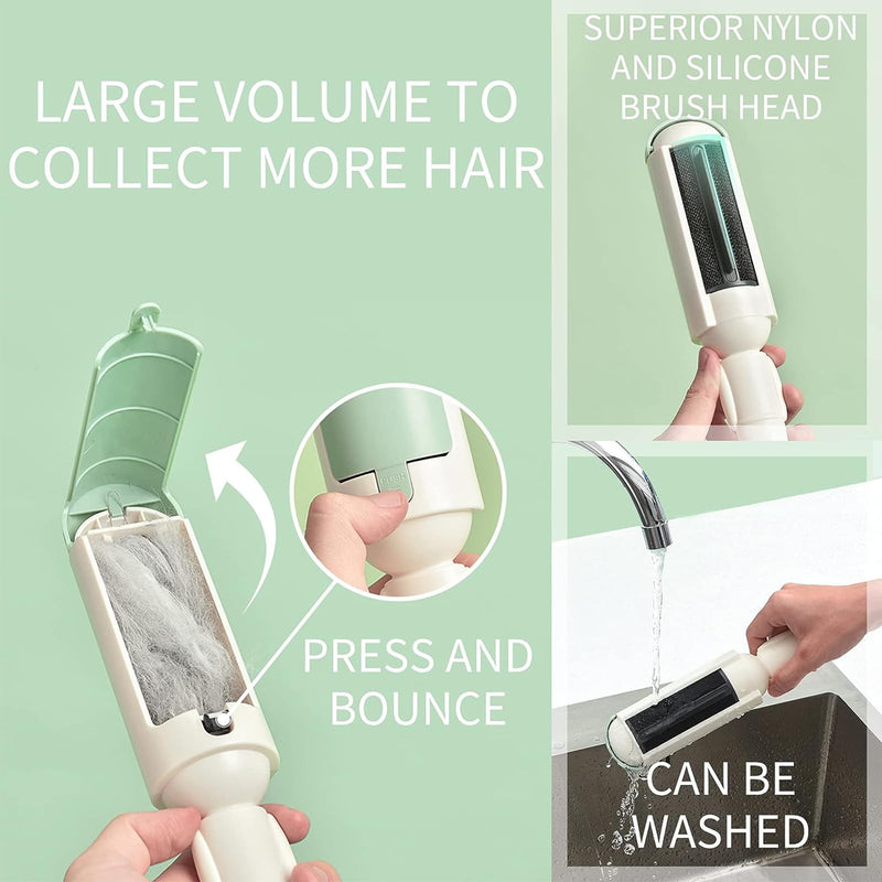 EnixwH animal hair remover lint roller animal hair, reusable lint rollers for cat hair and dog hair, hair remover roller for animal hair, suitable for lint brush animal hair on sofa (green) green - PawsPlanet Australia