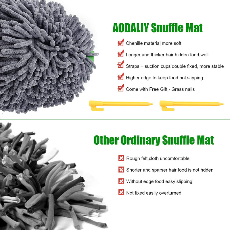 AODALIY Snuffle Mat for Dogs, Chenille Food Hiding Pet Feeding Mat Train Dog's Sense of Smell Encourages Natural Foraging Skills, Stress Relief and Slow Feeding - PawsPlanet Australia