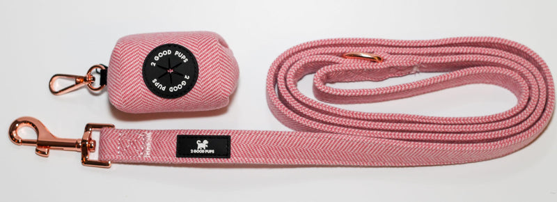 2GoodPups Pink Dog Harness Leash and Poop Bag Holder Set - Puppy Essentials Kit - Dog Harness No Pull - Dog Harness for Large Dogs - Dog Harness Leash Waste Bag Set (Large) - PawsPlanet Australia