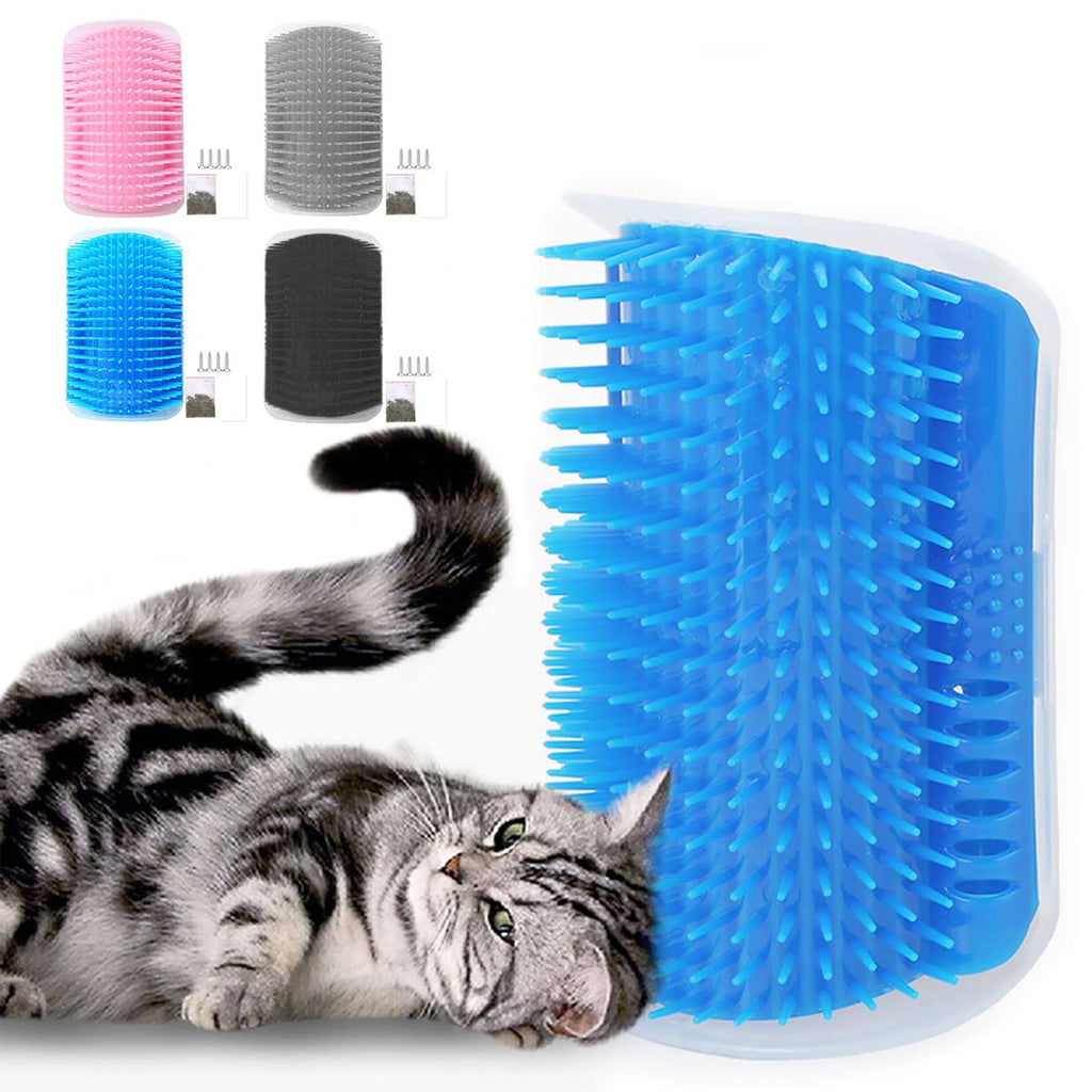 Cat Brush Wall Corner TAIZER 4Pcs Self Groomer Cat Massage Corner Cat Cat Brush Comb Cats Self Groomer Pet Grooming Comb Hair Removal Massage Brush Pet Corner Brush Bristle Groomer Toy - PawsPlanet Australia