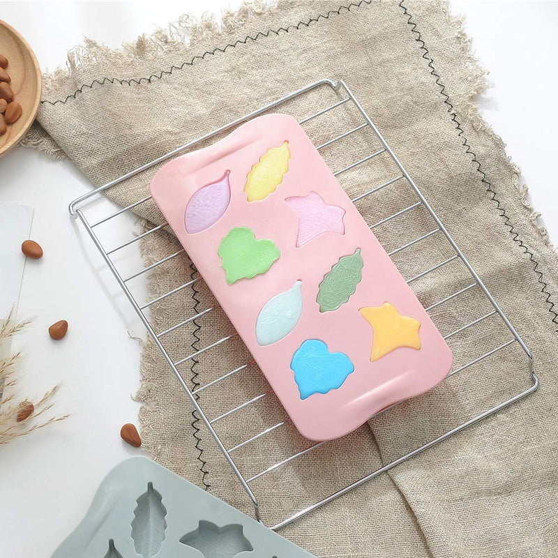 Fall Leaf Cake Mold DIY Baking Silicone Molds 2Pcs Fondant Candy Decorating Tools Hand Made 3D Chocolate Sugar Cupcake Mold for Holiday Party Decoration Supplies Family Gathering Accessories - PawsPlanet Australia